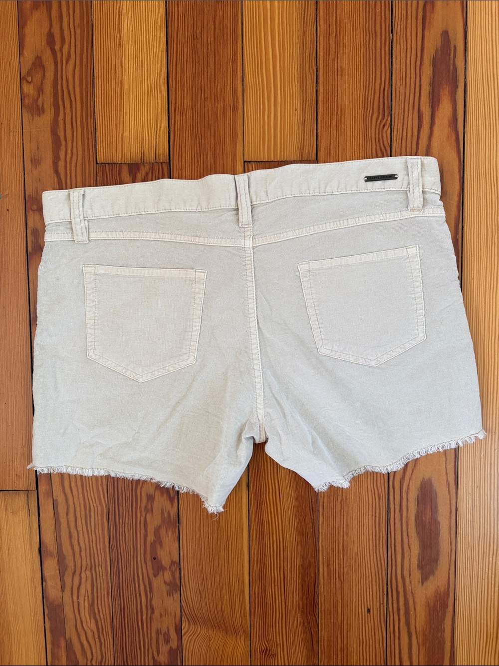 Carve Designs Cream Frayed Hem Shorts - Picture 5 of 8